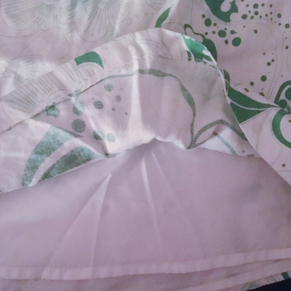 Green + White Patterned Skirt - Picture 4 of 4